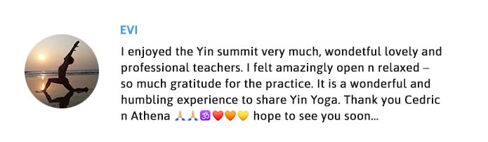 Evi Testimonial for yin event