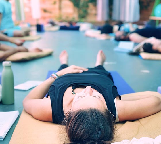 yoga class at Inea Yoga, Corfu to find inner peace