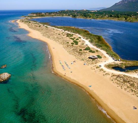 Dream beaches in Greece, bird view