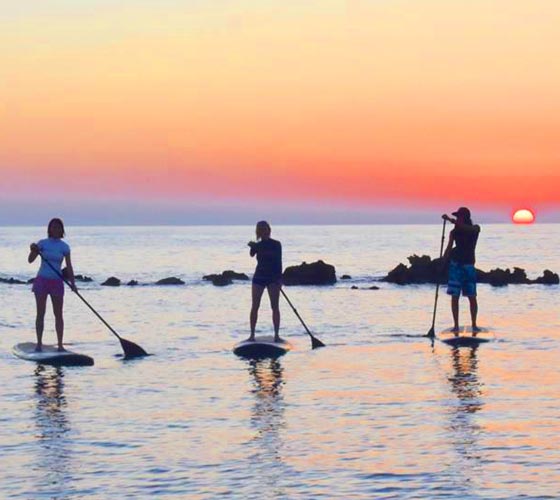 watersports and stand up paddle on the coast of Corfu