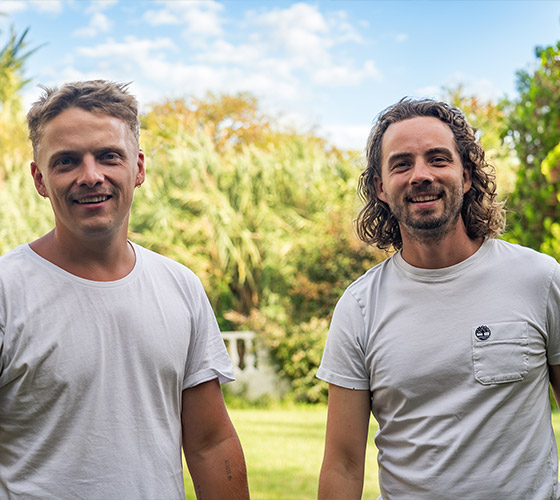 Fynn and Cedric Men Yoga Instructors